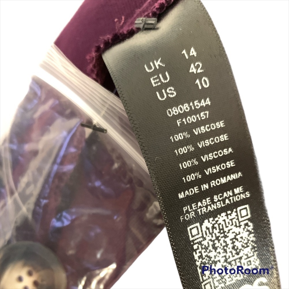 ASOS Burgundy Skirt With Straps NWT US 10 - Picture 4 of 5